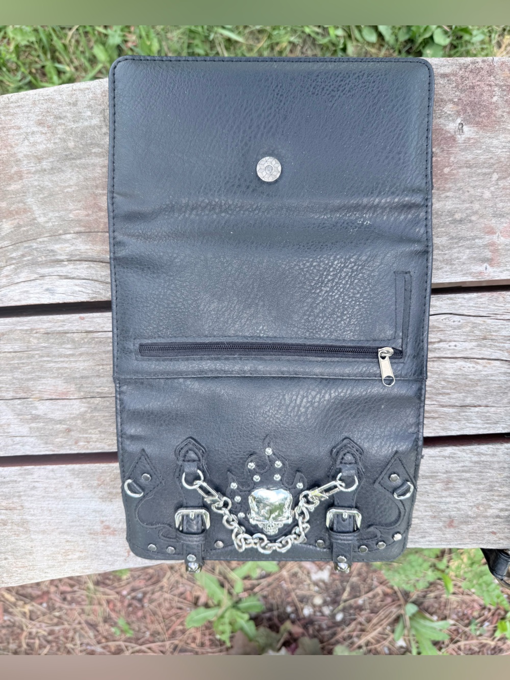 Black Skull Purse With Matching Wallet - Picture 14 of 15
